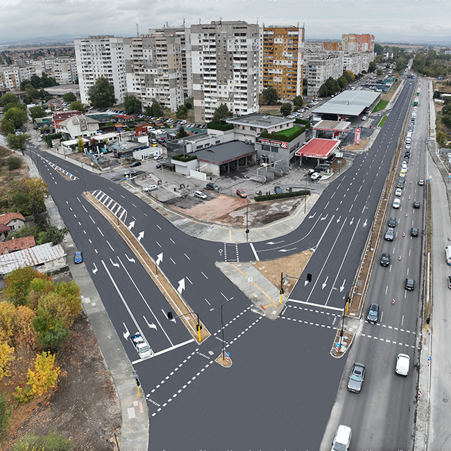 Extension of the intersection between Blvd. "Lomsko shose" and "107th street".